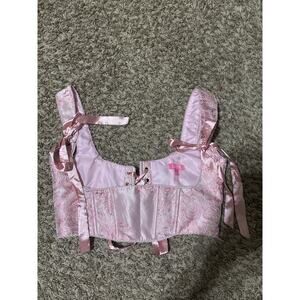 Dolls Kill Sugar Thrillz Corset Pink L